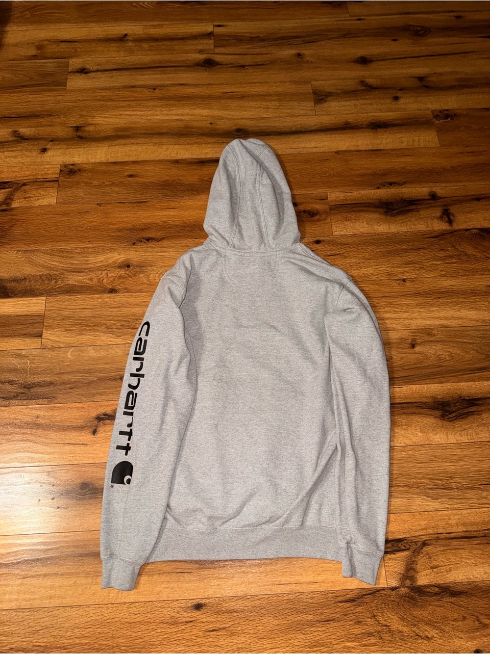 Carhartt Gray Crewneck Sweatshirt with Black Sleeve Logo - Picture 2 of 3